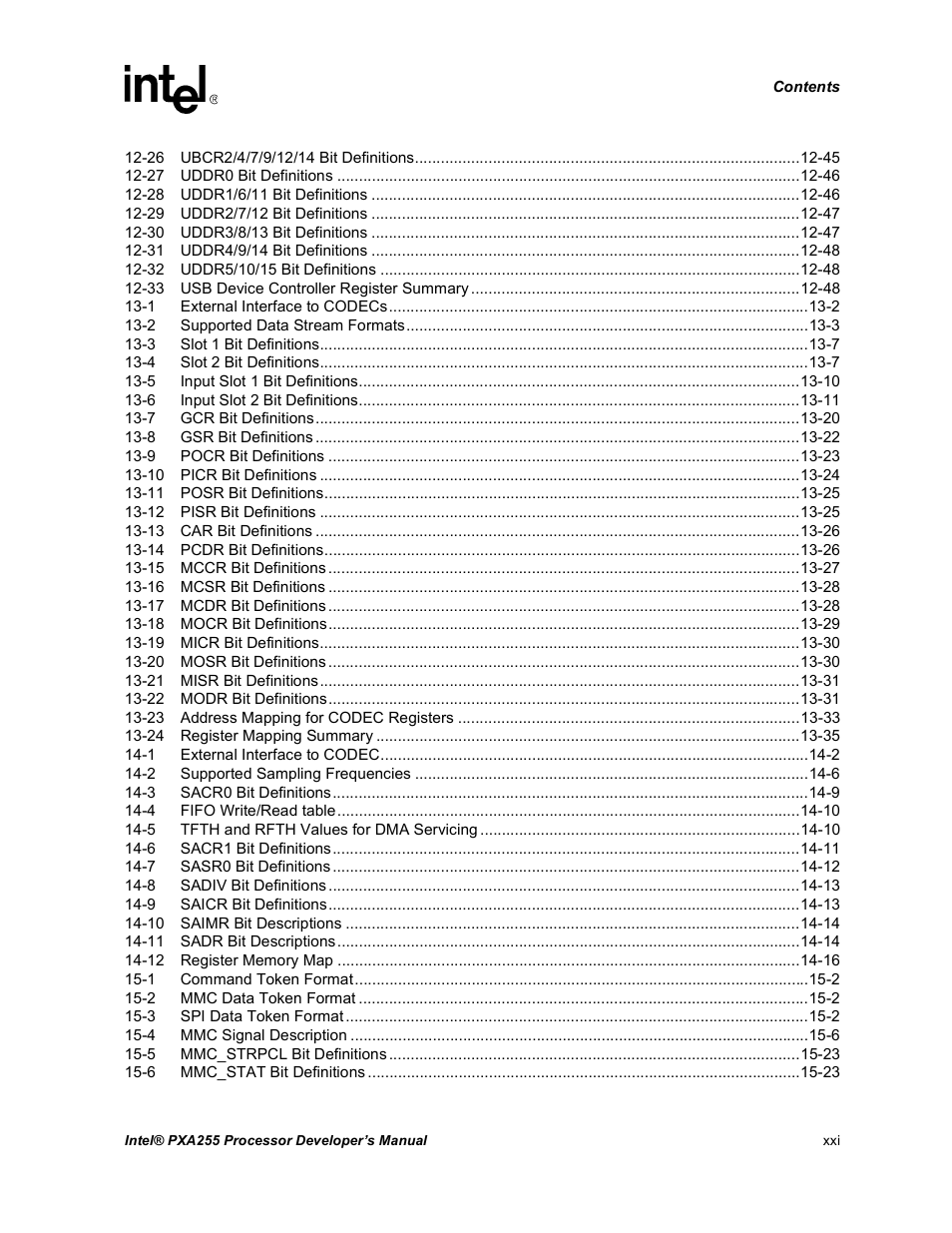 Intel PXA255 User Manual | Page 21 / 600