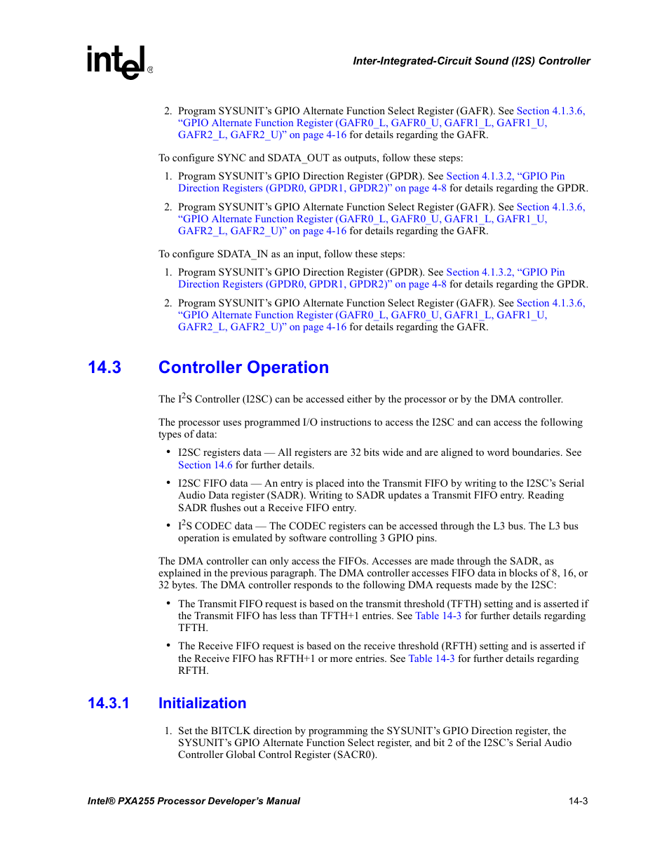 3 controller operation, 1 initialization, 3 controller operation -3 | 1 initialization -3 | Intel PXA255 User Manual | Page 491 / 600