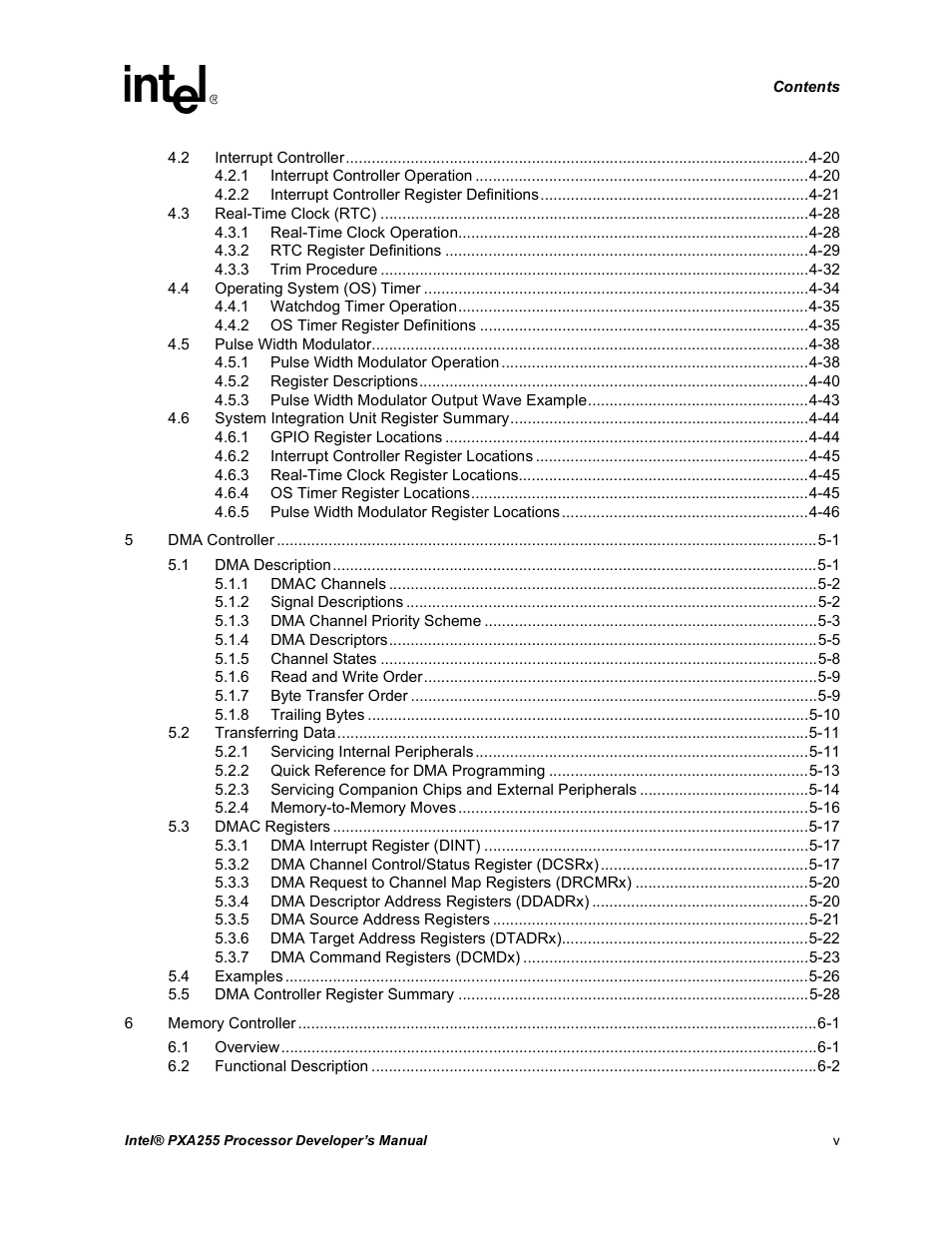 Intel PXA255 User Manual | Page 5 / 600