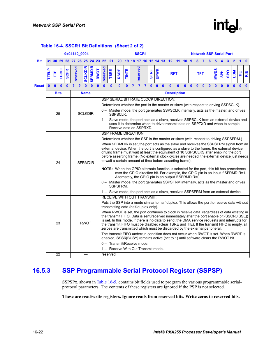 Section 16.5.3 | Intel PXA255 User Manual | Page 564 / 600