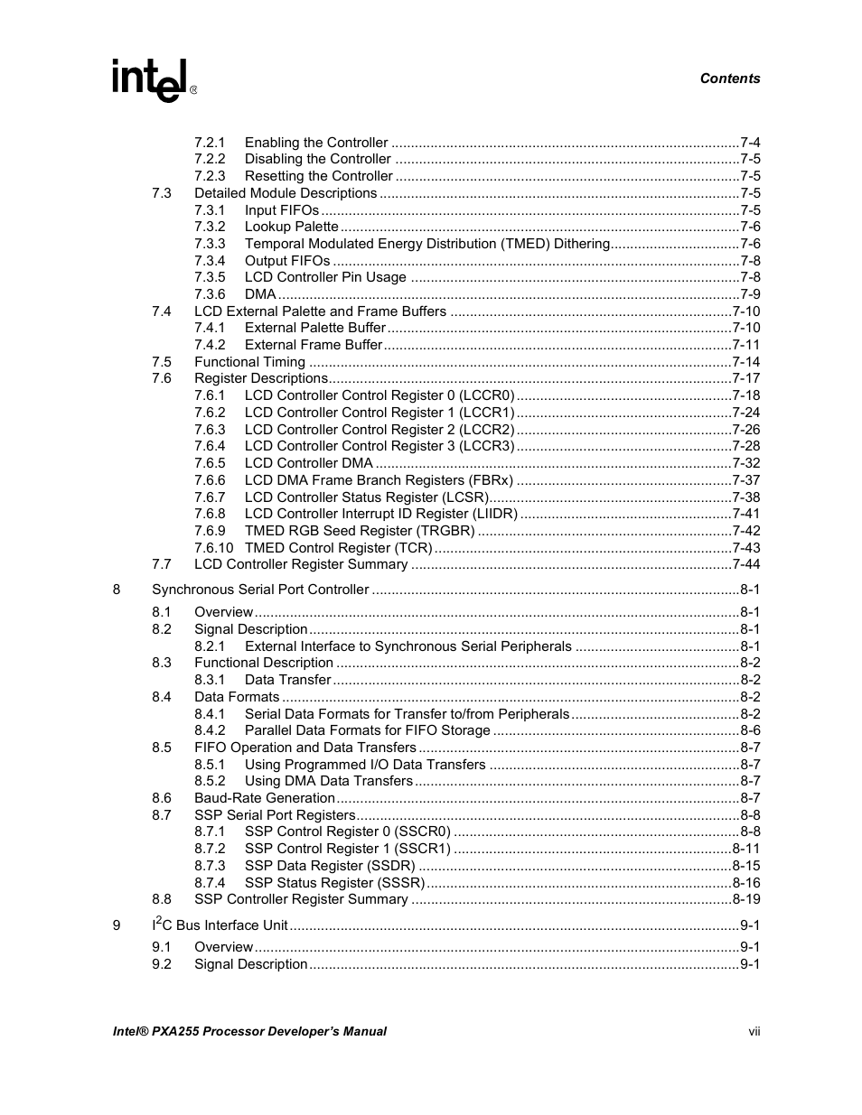 Intel PXA255 User Manual | Page 7 / 600