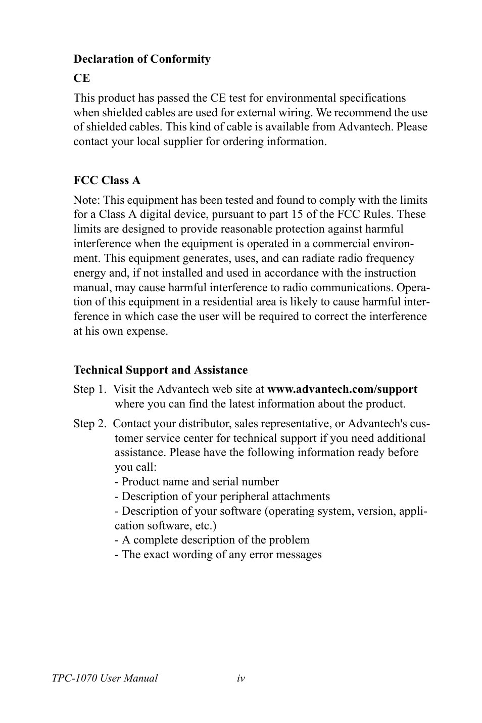 Intel TPC-1070 User Manual | Page 4 / 92
