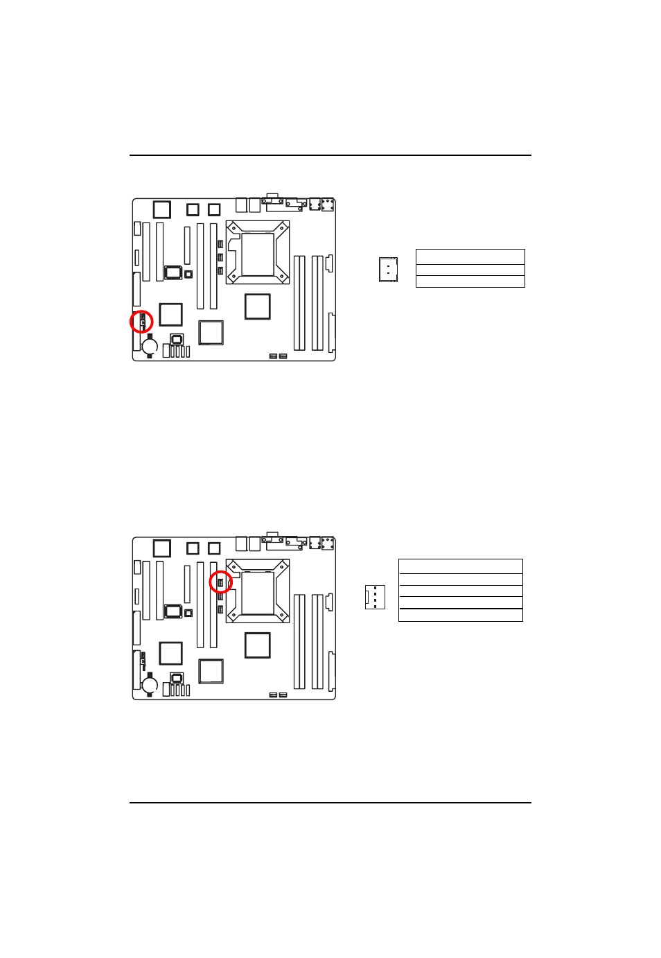 M ) wor1 (wake on ring), N ) uf1 (cpu fan connector) | Intel GA-4MXSV User Manual | Page 23 / 71