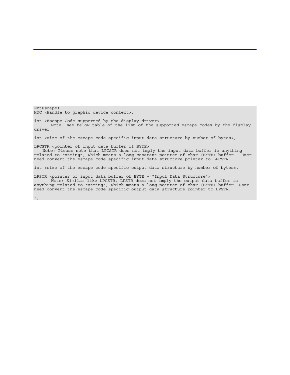 7 programming interface, 1 wince graphics driver escape interface, Wince graphics driver escape interface | Intel 82854 GMCH User Manual | Page 27 / 53