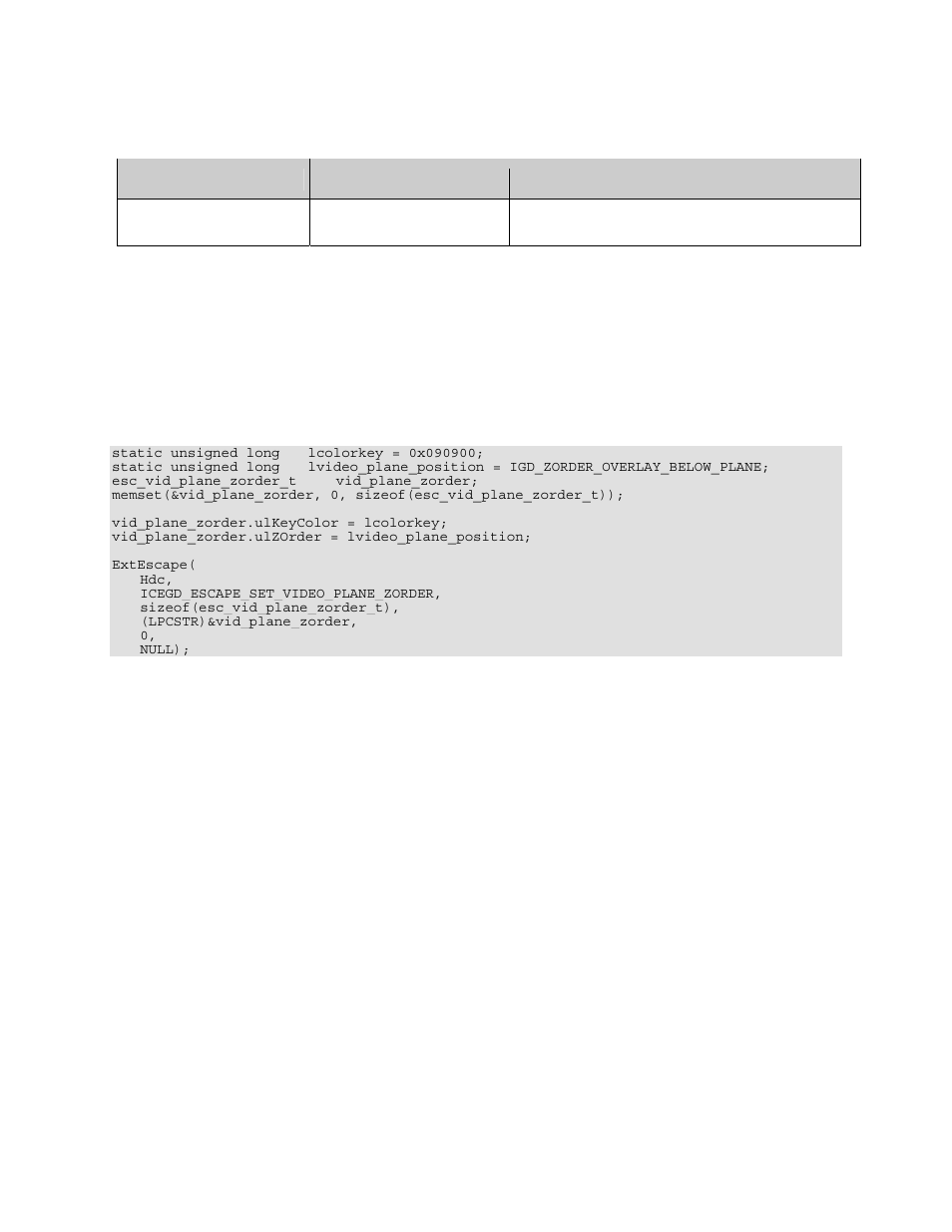Icegd_escape_set_video_plane_zorder, 14 icegd_escape_set_video_plane_zorder | Intel 82854 GMCH User Manual | Page 44 / 53