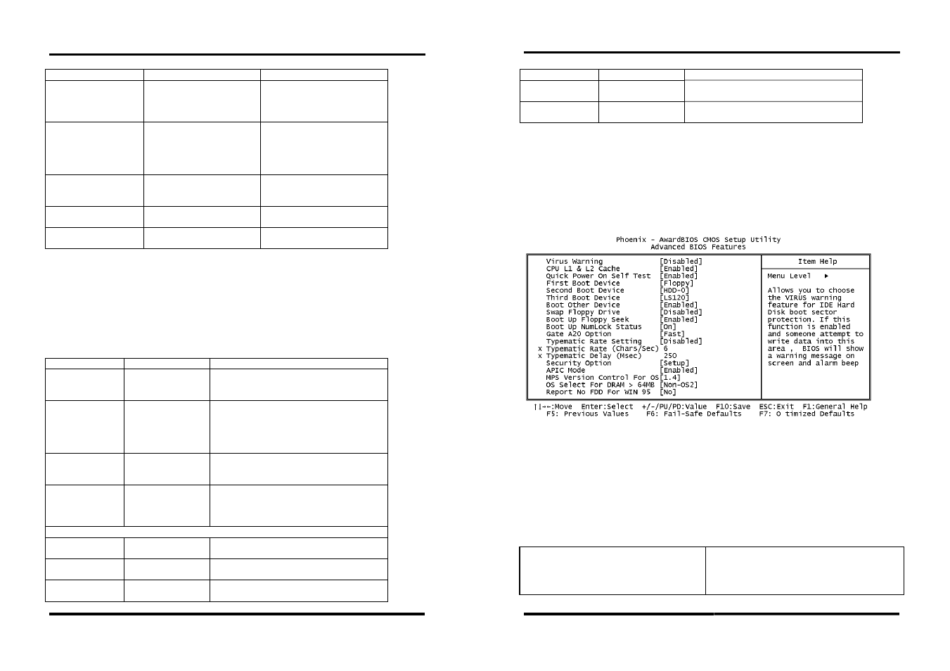 4 advanced bios features setup | Intel SYS7180VE User Manual | Page 18 / 34