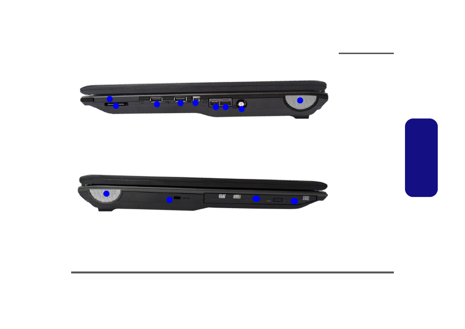 External locator - right & left side view, External locator - right & left side view -7 | Intel M570TU User Manual | Page 21 / 100