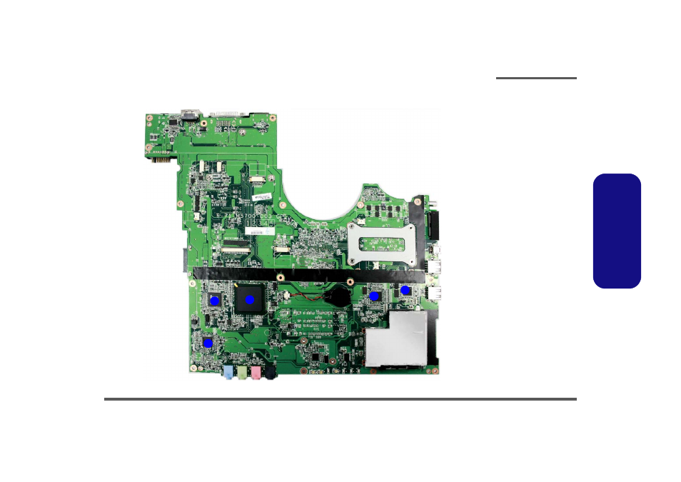 Mainboard overview - top (key parts), Mainboard overview - top (key parts) -9 | Intel M570TU User Manual | Page 23 / 100