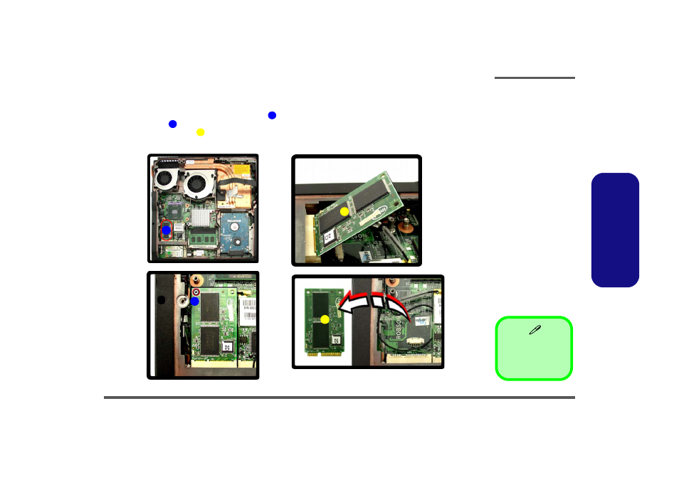 Removing the turbo memory card, Removing the turbo memory card -17 | Intel M570TU User Manual | Page 43 / 100