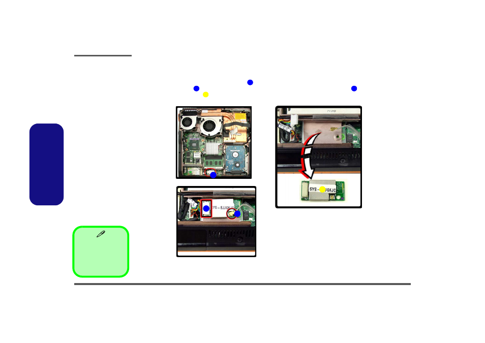 Removing the bluetooth module, Removing the bluetooth module -18 | Intel M570TU User Manual | Page 44 / 100