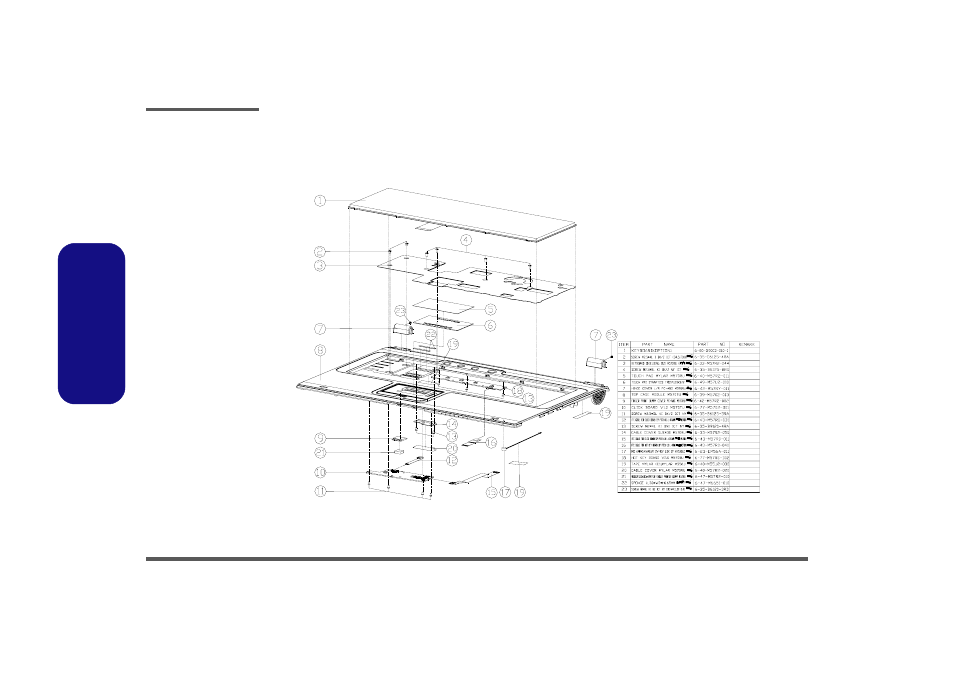 Top without fingerprint, Figure a - 2 top without fingerprint, A.part lists | Part lists a - 4 top without fingerprint, Figure a - 2 | Intel M570TU User Manual | Page 52 / 100