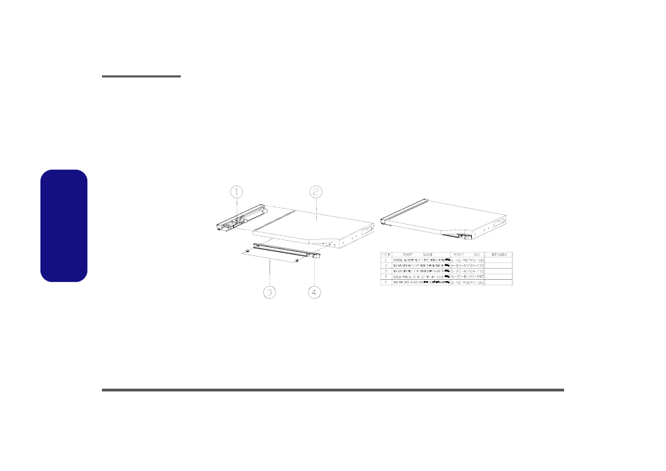 Dvd super-multi drive, Figure a - 6 dvd super-multi drive, A.part lists | Intel M570TU User Manual | Page 56 / 100