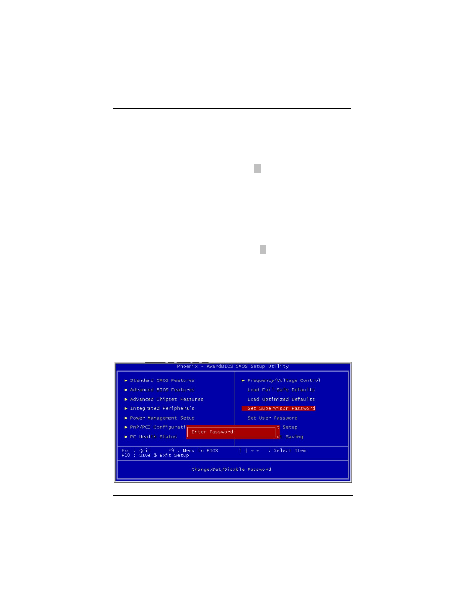 11 load fail-safe default, 12 load optimized default, 13 supervisor/user password setting | Intel IMB200VGE User Manual | Page 70 / 77