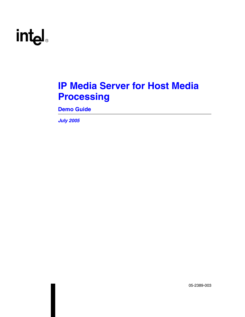 Intel IP Media Server User Manual | 56 pages