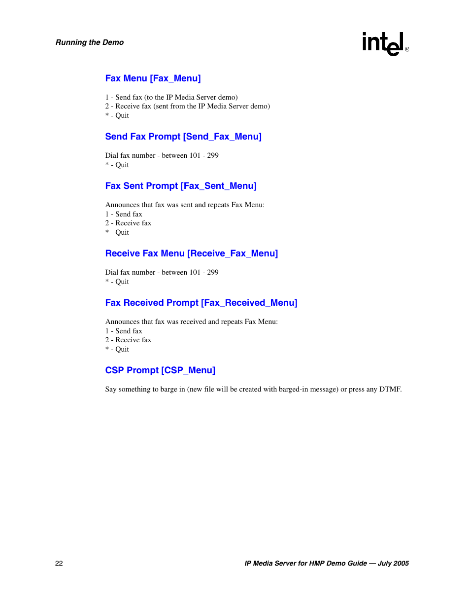 Intel IP Media Server User Manual | Page 22 / 56