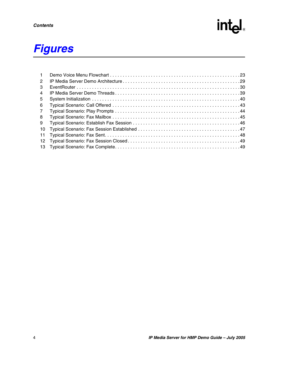 Figures | Intel IP Media Server User Manual | Page 4 / 56
