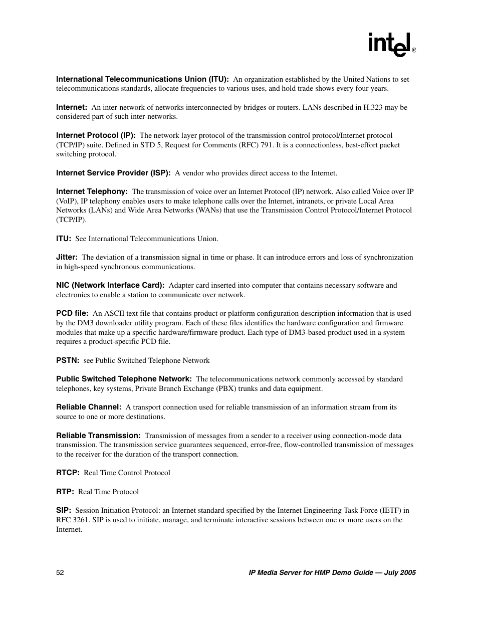 Intel IP Media Server User Manual | Page 52 / 56