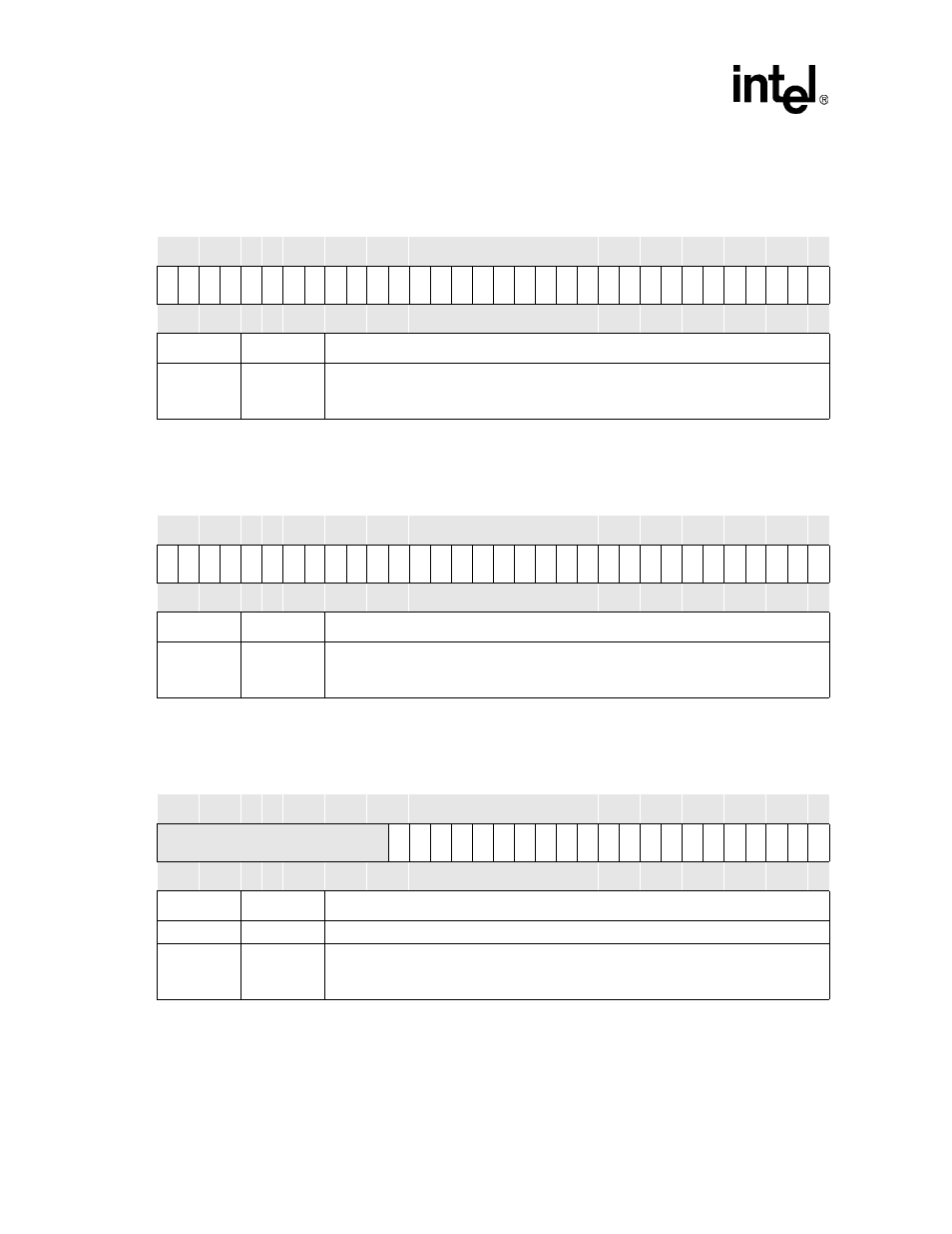 Gfer0 bit definitions -14, Gfer1 bit definitions -14, Gfer2 bit definitions -14 | Table 4-18, Table 4-20 | Intel PXA255 User Manual | Page 118 / 598