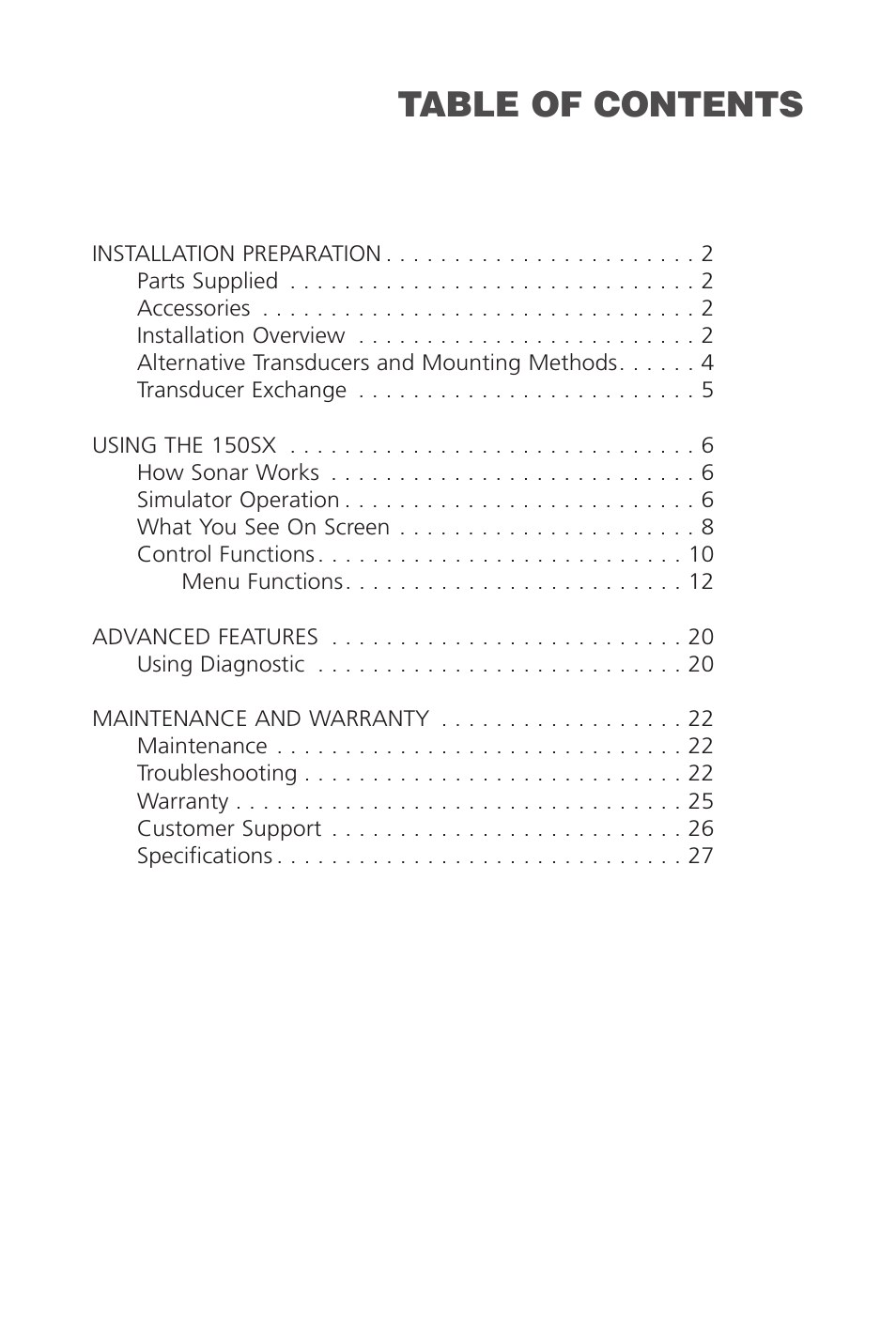 Intel 150SX User Manual | Page 3 / 36