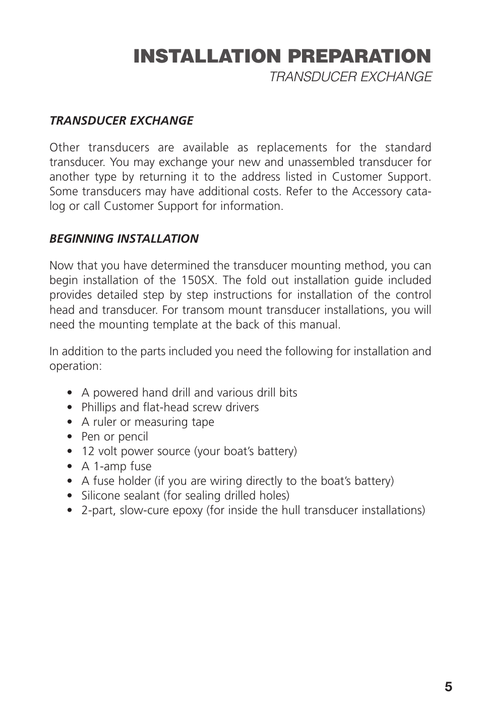 Installation preparation | Intel 150SX User Manual | Page 7 / 36