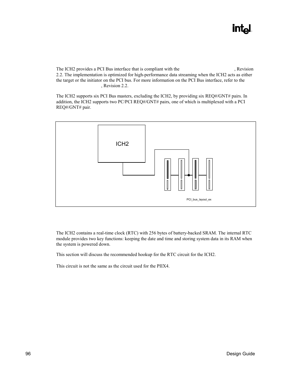 Figure 58. pci bus layout example | Intel CHIPSET 820E User Manual | Page 96 / 239