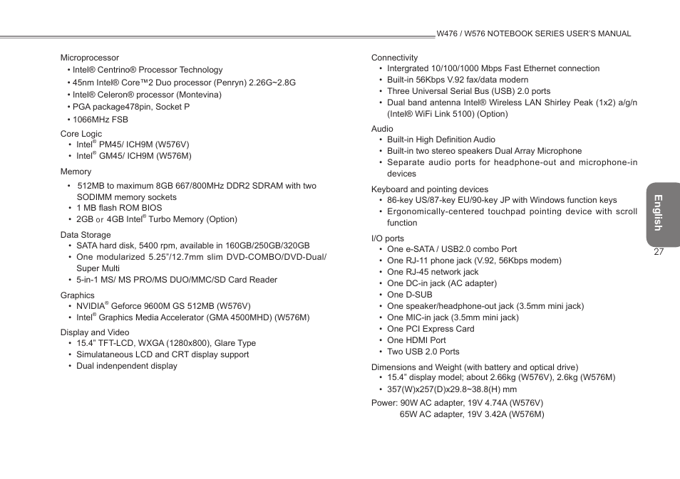 Intel W476 User Manual | Page 34 / 36