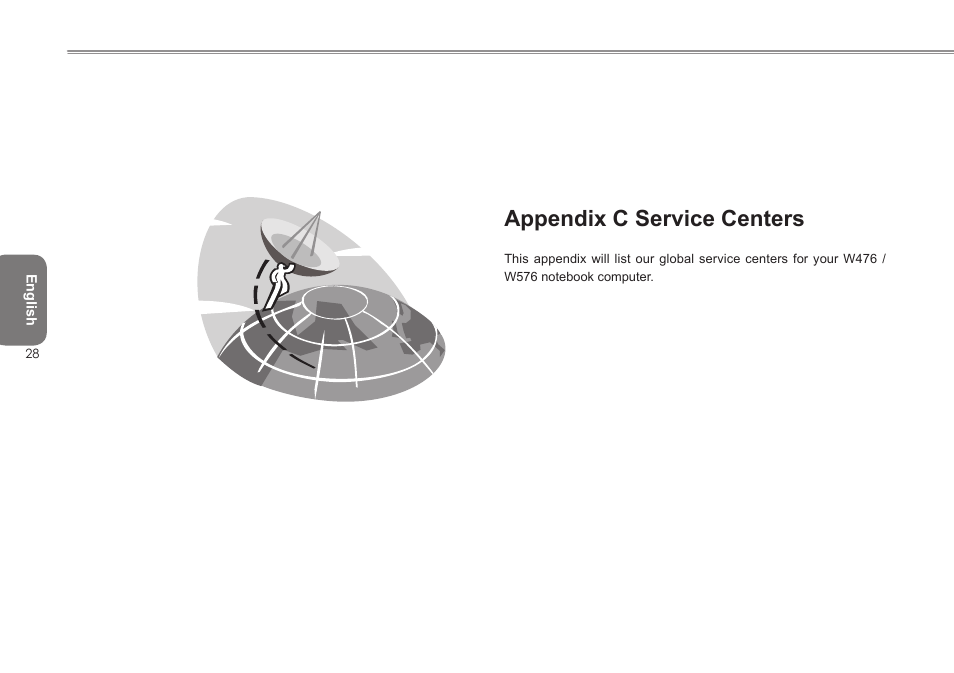 Appendix c service centers | Intel W476 User Manual | Page 35 / 36