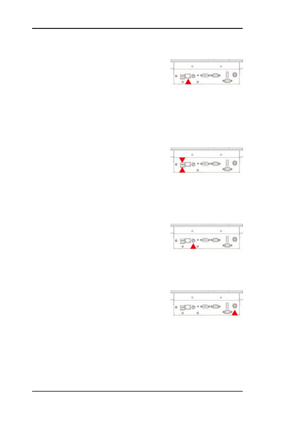 Usb ports, Ps/2 keyboard/mouse, Dc power input and power switch | Lan port | Intel P0715 User Manual | Page 11 / 19