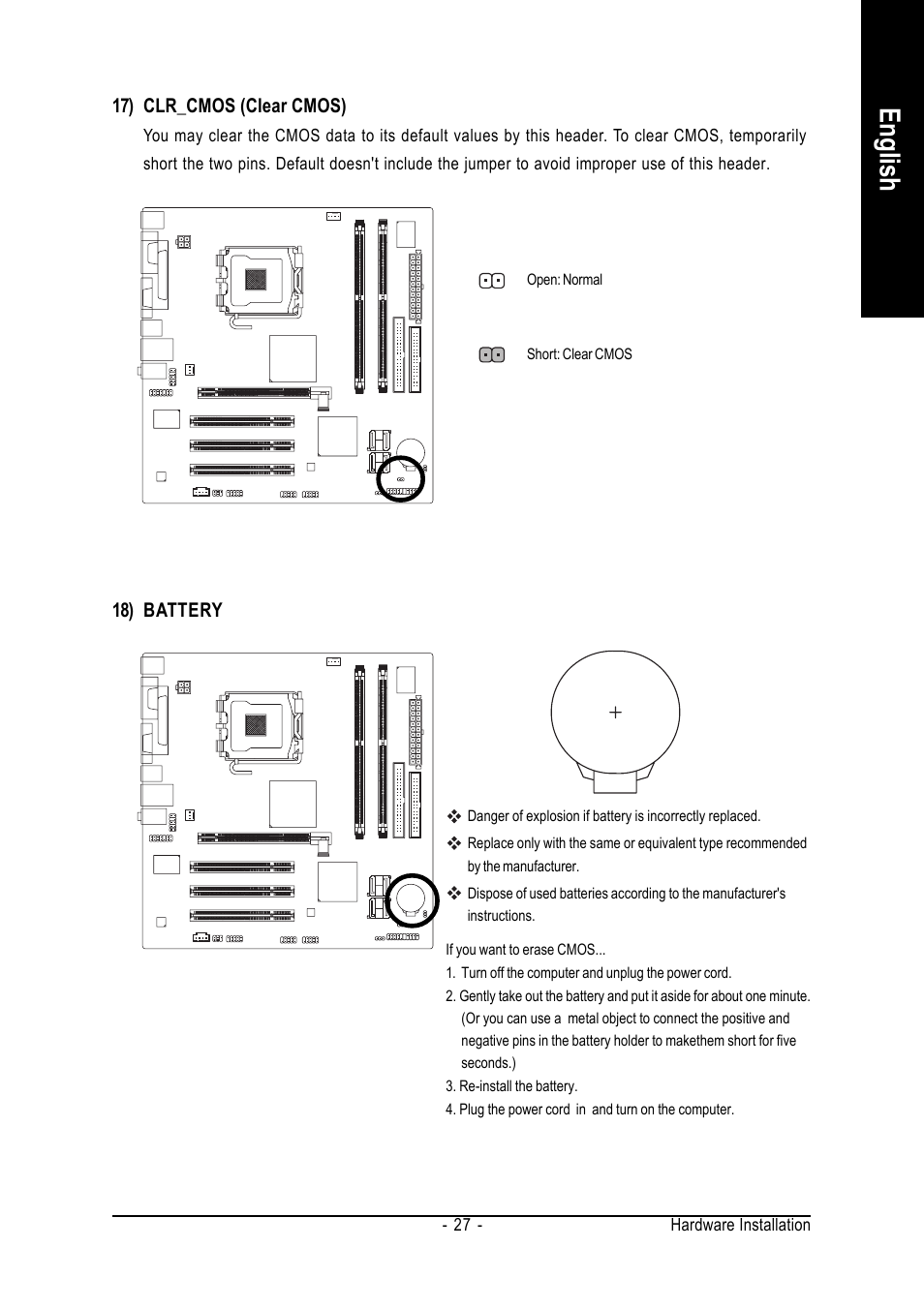 English | Intel GA-8I945GZME-RH User Manual | Page 27 / 80