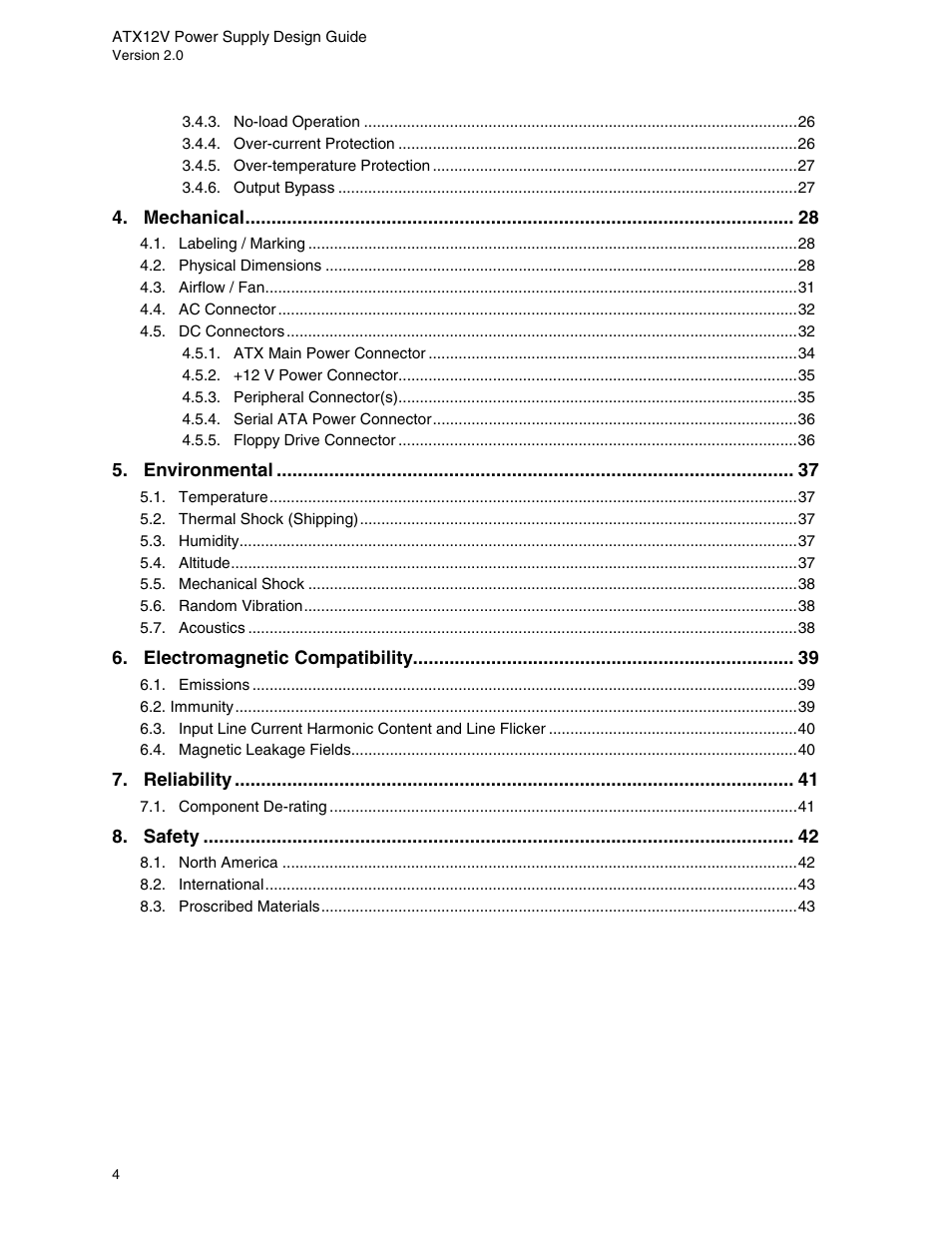 Intel ATX12V User Manual | Page 4 / 43