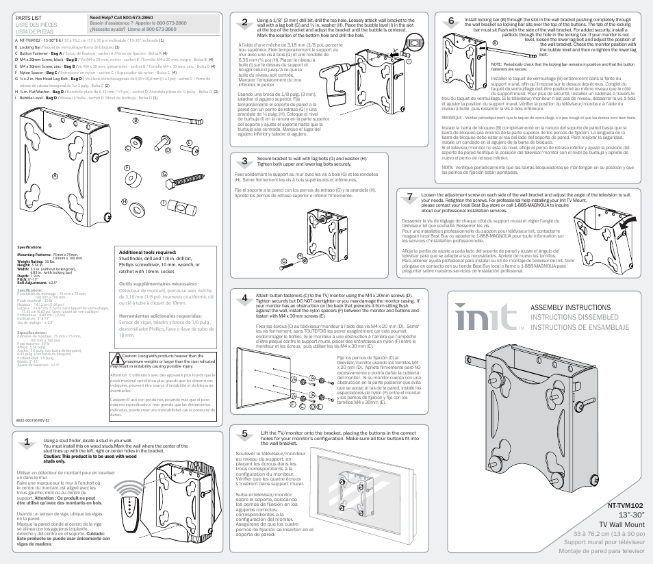 Init NT-TVM102 User Manual | 1 page