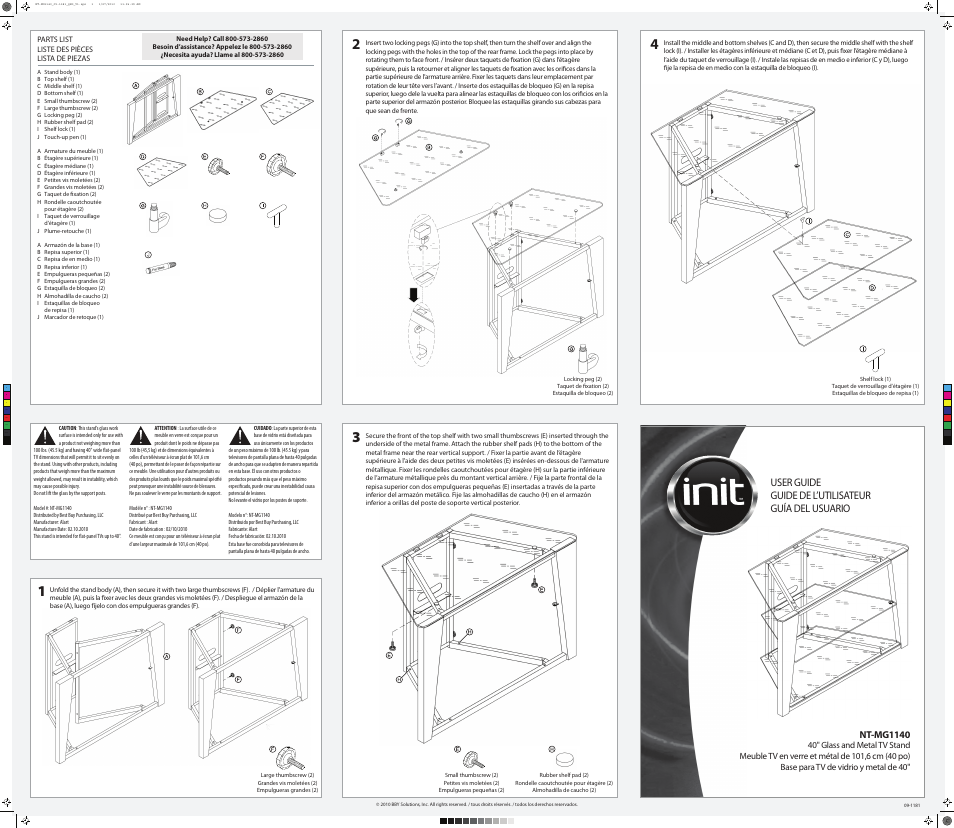 Init NT-MG1140 User Manual | 1 page