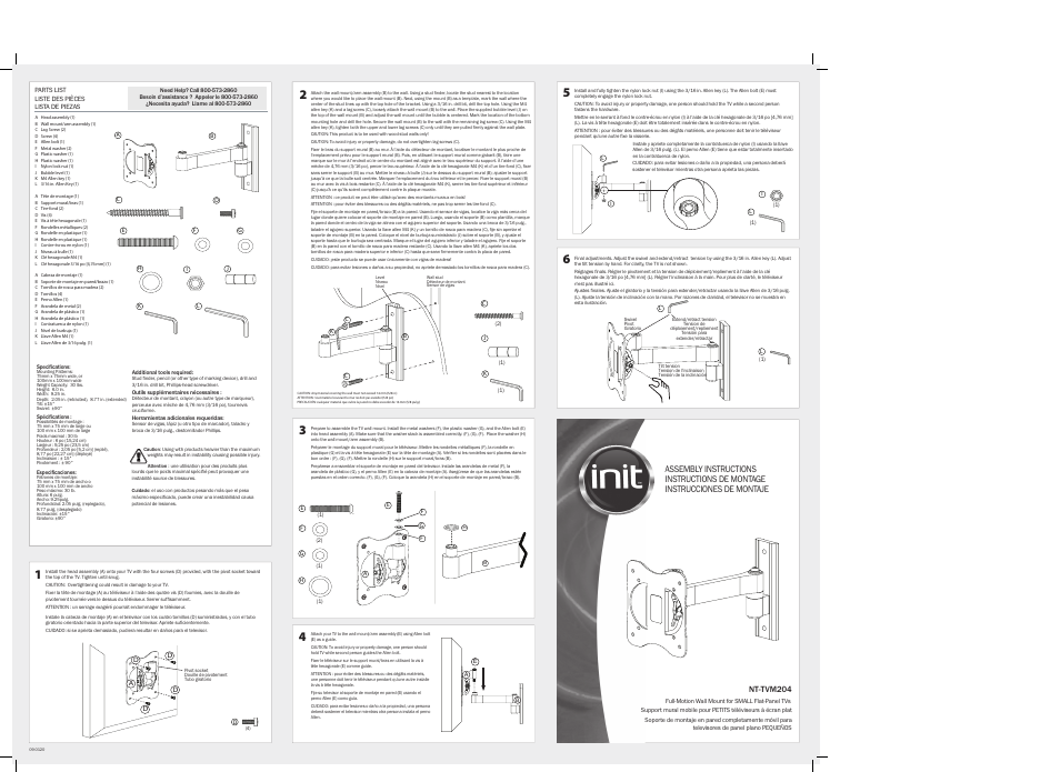 Init NT-TVM204 User Manual | 1 page