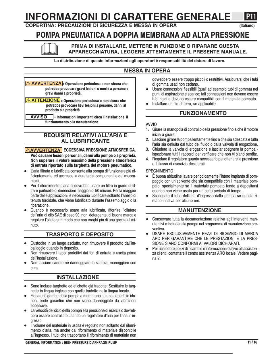 Informazioni di carattere generale | Ives S-634 User Manual | Page 12 / 53