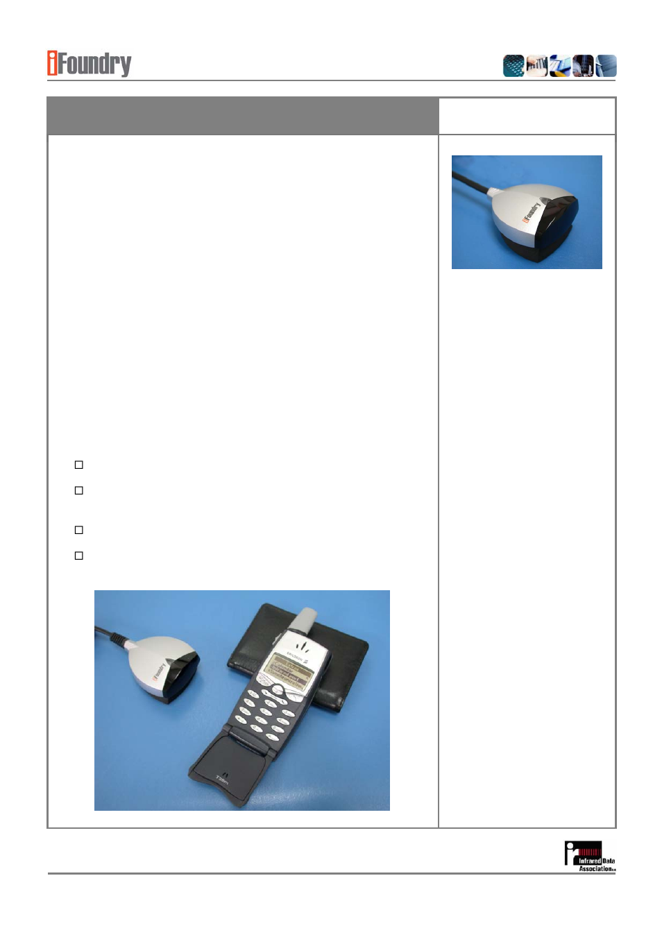 IFoundry Systems IrDA PC Adapter IFSYS-8001 User Manual | 2 pages
