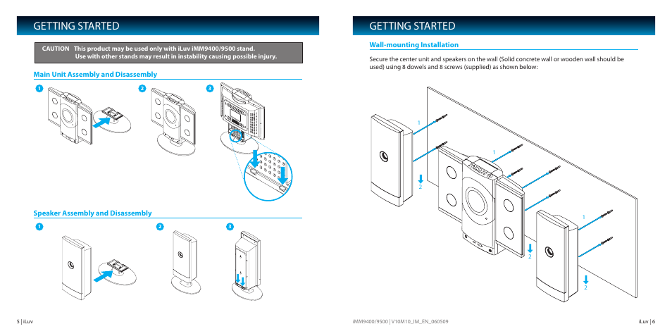 Getting started | Iluv IMM9400 User Manual | Page 4 / 18