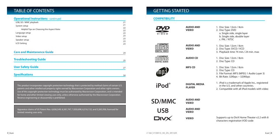 Iluv i1166 User Manual | Page 3 / 18