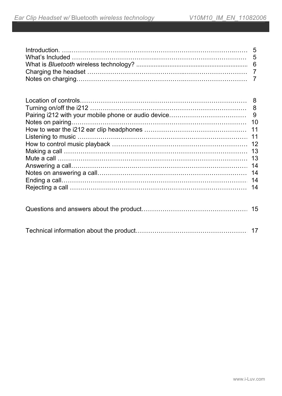 Iluv i212 User Manual | Page 5 / 19