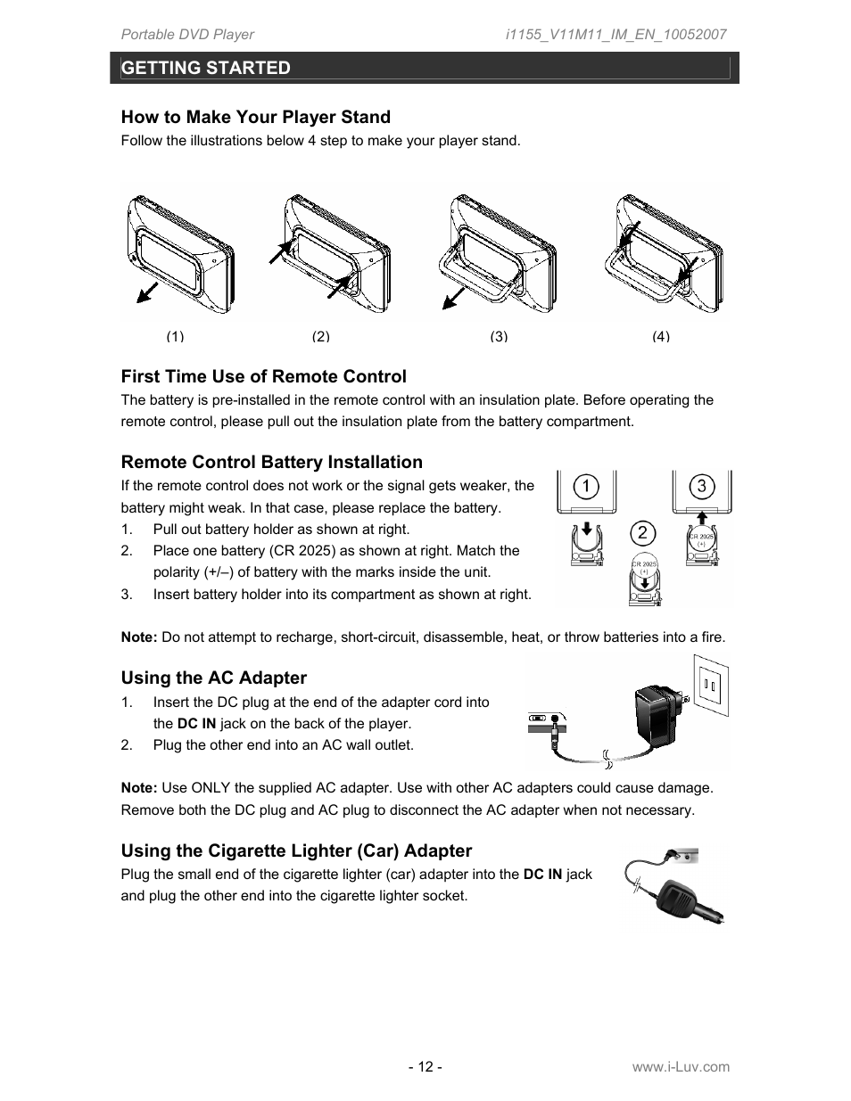 Iluv i1155 User Manual | Page 13 / 32