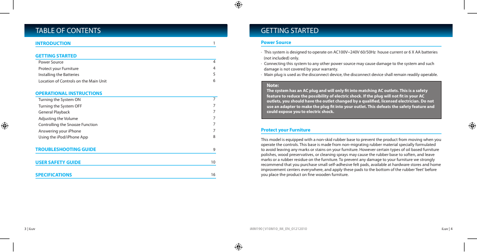 Iluv IMM190 User Manual | Page 3 / 10