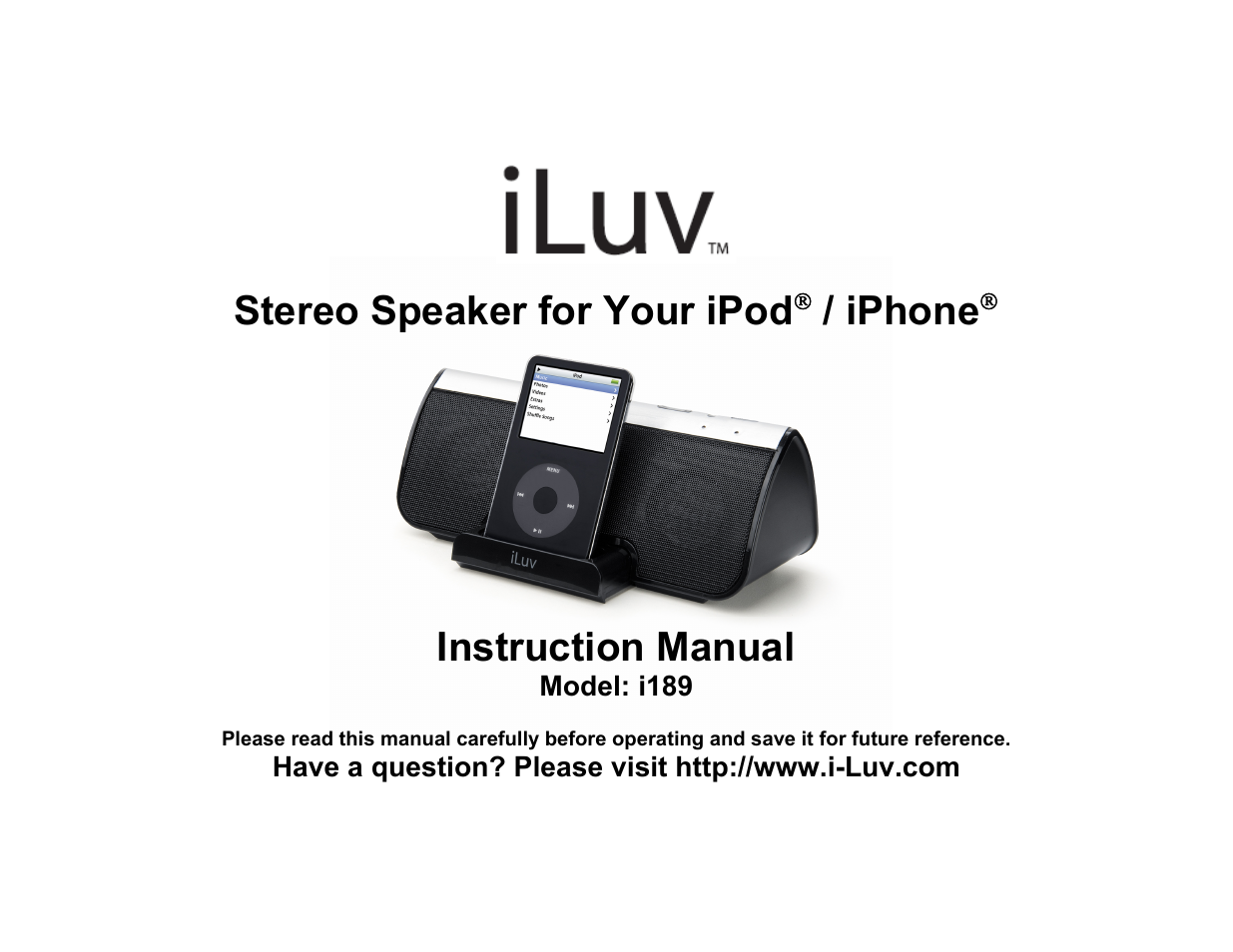 Iluv I189 User Manual | 12 pages