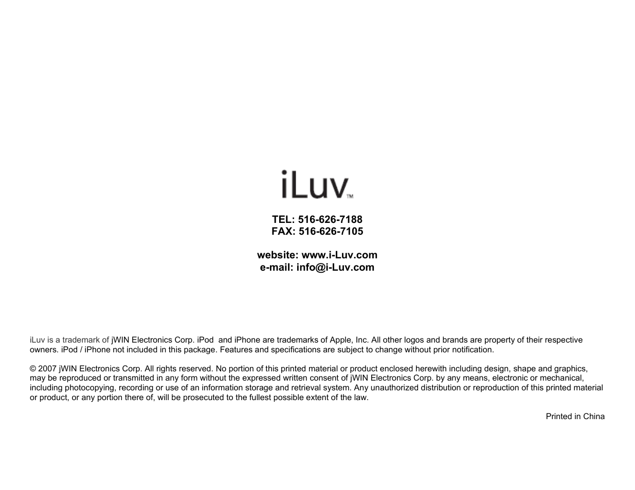 Iluv I189 User Manual | Page 12 / 12