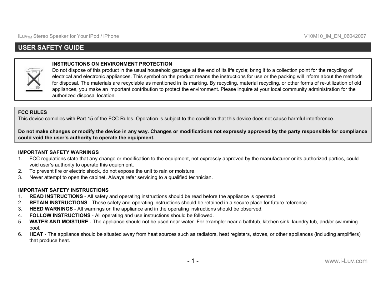 Iluv I189 User Manual | Page 2 / 12