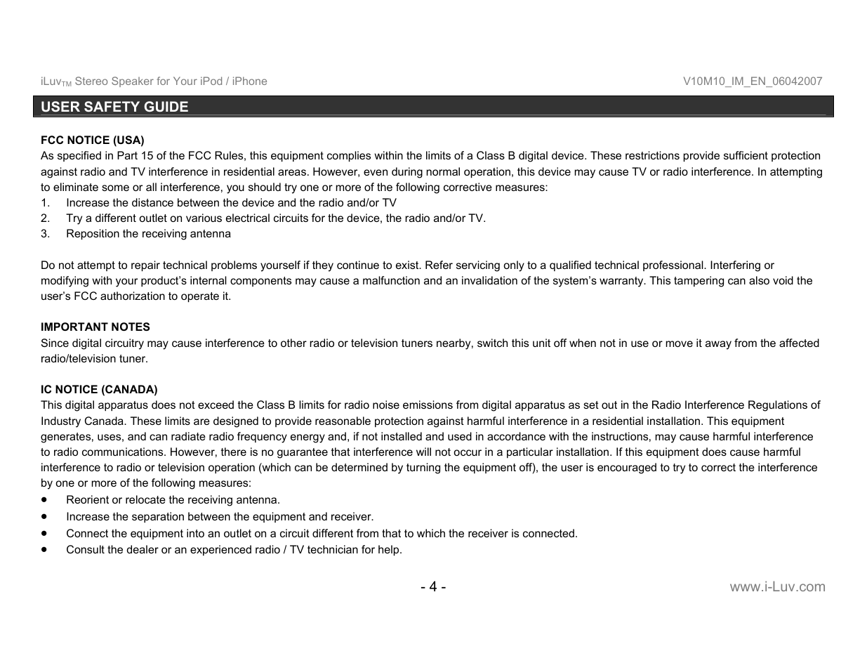 Iluv I189 User Manual | Page 5 / 12