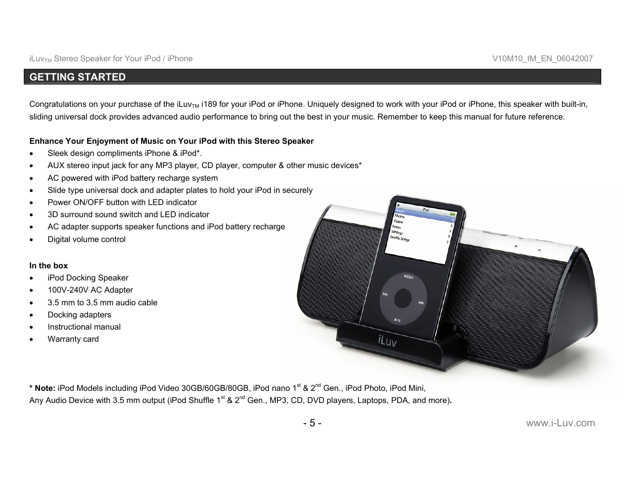 Iluv I189 User Manual | Page 6 / 12