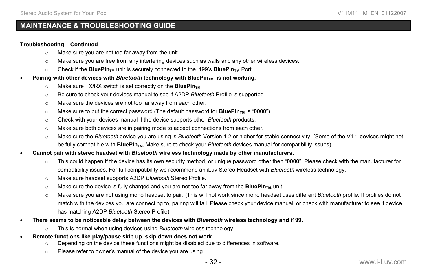 Iluv i199 User Manual | Page 33 / 36
