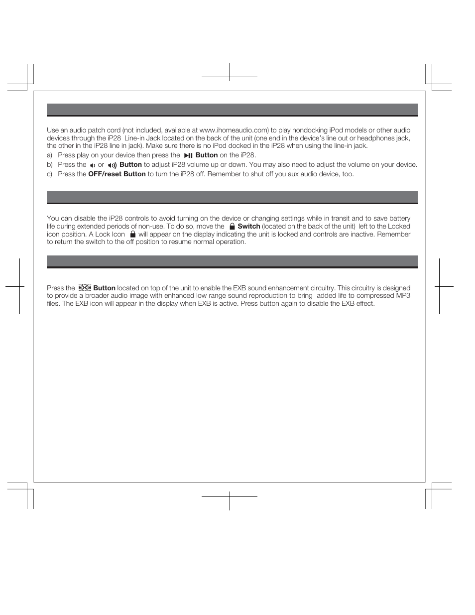 iHome IP28 User Manual | Page 8 / 12