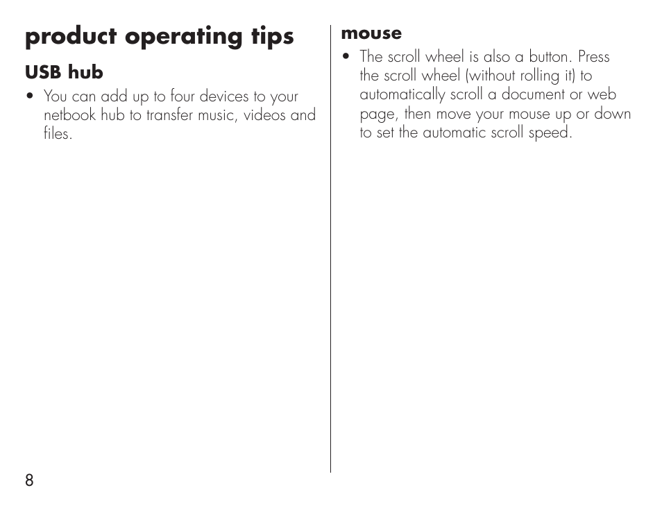 Product operating tips | iHome IH-B939NN User Manual | Page 8 / 12