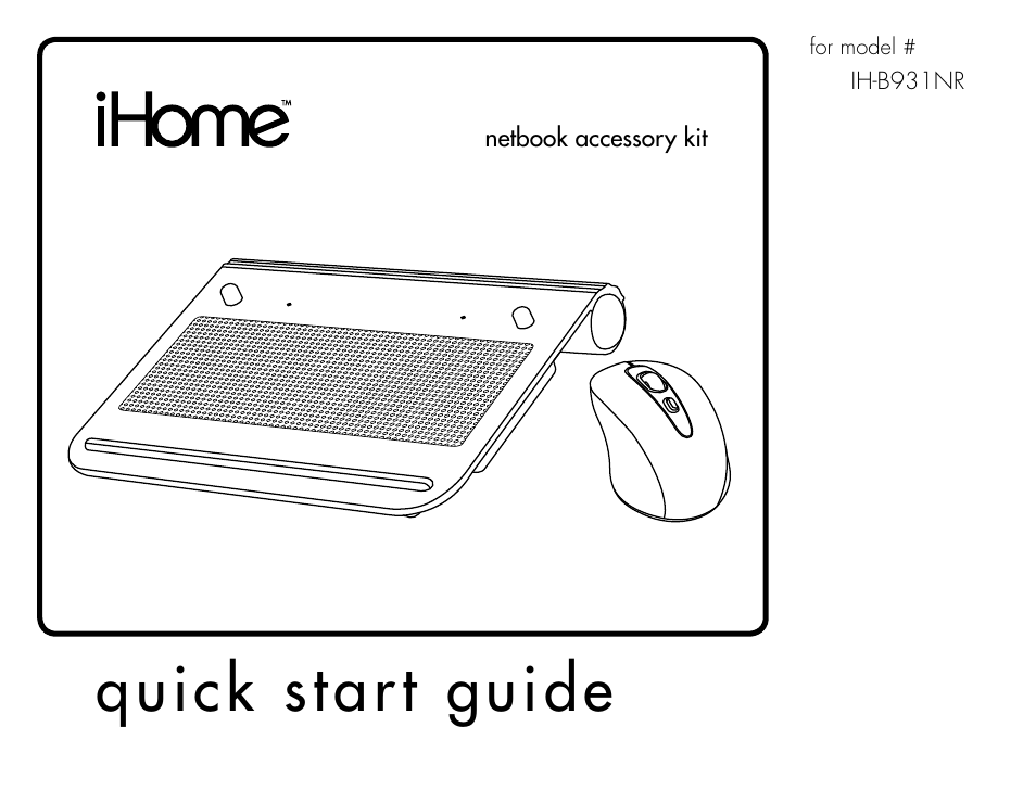 iHome IH-B931NR User Manual | 12 pages