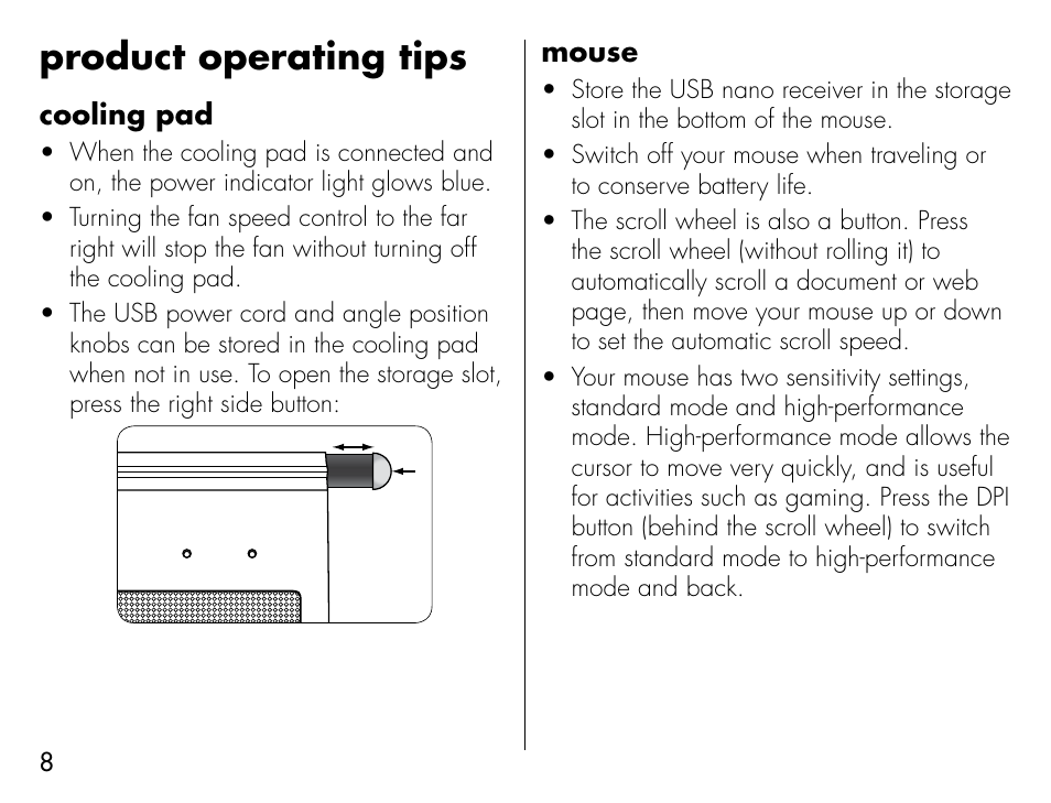 Product operating tips | iHome IH-B931NR User Manual | Page 8 / 12